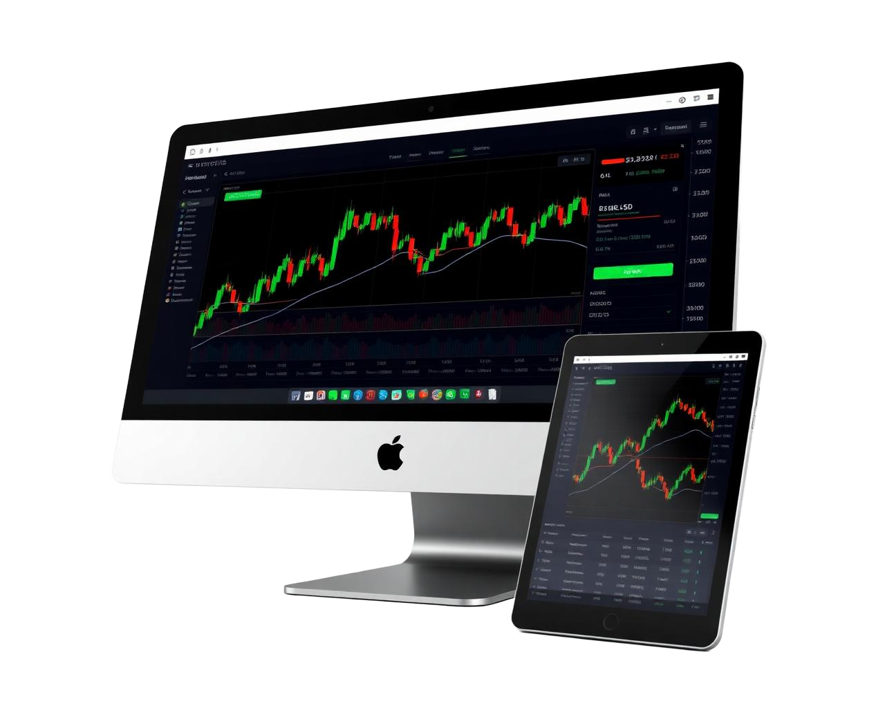 Van Lanschot Kempen trading dashboards on desktop and tablet